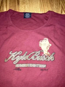 Kyle Busch 2XL Nascar M&M’s Thermal Sweatshirt Long Sleeve NOS Y2K Deadstock - Picture 1 of 9