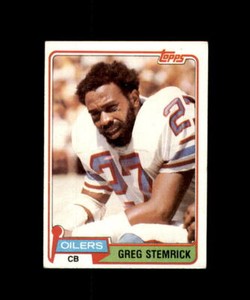 1981 TOPPS FOOTBALL CARD HOUSTON OILERS #123 GREG STEMRICK