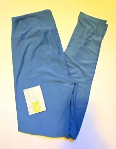 LuLaRoe OS Leggings AZURE BLUE Dodger Solid Color One Size (Fits Size 2-10) NWT - Picture 1 of 7