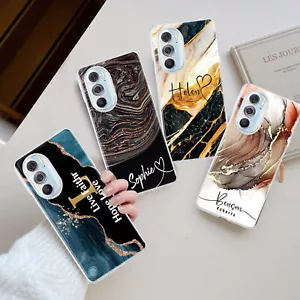 Soft Marble Case Personalised Phone Cover For Motorola Moto G Stylus G 5G G Play - Picture 1 of 34