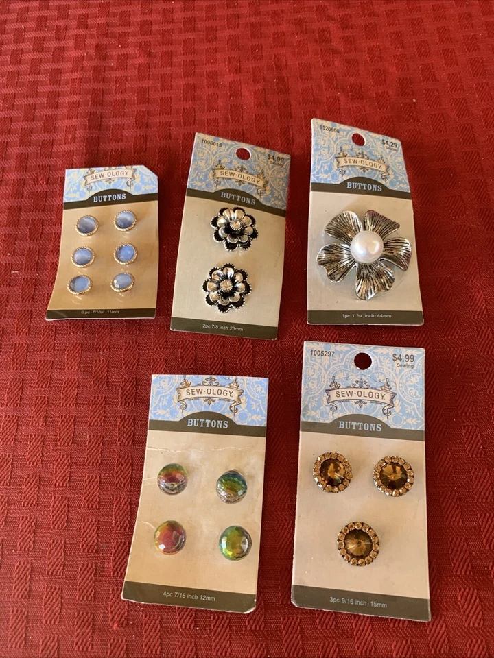 Sew-ology Buttons. 5 Packages. - Image 1 of 4