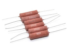 6x DDR Draht-Widerstand von RFT Typ TGL200-8041, verschied. Werte / 10 Watt, NOS - Picture 1 of 18