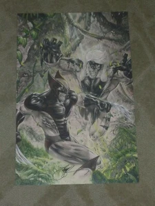 2019 WONDERCON SABERTOOTH WOLVERINE ART PRINT SIGN BY ERIC EBAS BASALDUA 11x17  - Bild 1 von 1