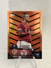 2023 TOPPS UPDATE SERIES JOSH JUNG RANGERS ORANGE & BLACK PARALLEL ROOKIE CARD