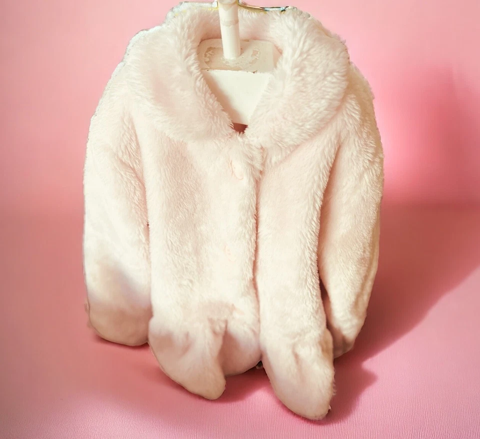 LK NW Le Top Abrigo Chaqueta Rosa Imitación Piel Volantes Talla 6X Foto 1 de 4