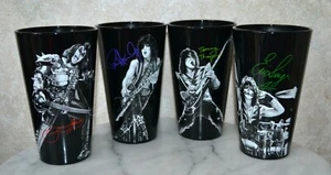 KISS COLLECTOR'S SERIES PINT GLASS 4-PACK, Just Funky 2013, used. Black - Picture 1 of 9