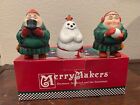 Dept 56 Merry Makers Seymore Seigfried And The Snowman Monks Set In Original Box