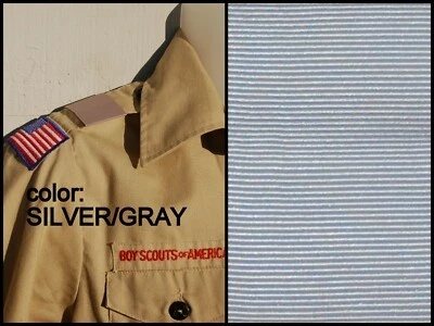 BOY CUB SCOUT Pair Shoulder Loops Epaulet - SILVER GRAY NATIONAL Save on qty! - Image 1 of 2