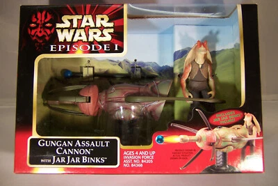 STAR WARS EPISODE I: GUNGAN ASSAULT CANNON JAR-JAR BINK DELUXE ACTION FIGURE NEW - Image 1 of 4