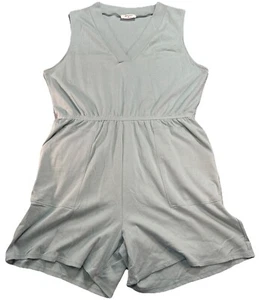 Zenana Romper Sleeveless V-neck Mint/Green, Pockets Sz 3X Comfy, Preppy, Dress - Picture 1 of 9
