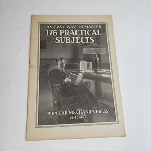Antique 1920s Popular Mechanics Press Catalog Master 176 Practical Subjects Mag - Bild 1 von 8
