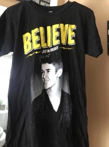 Justin Bieber 2013 Believe Concert Tour T-Shirt Black size S - Picture 1 of 8