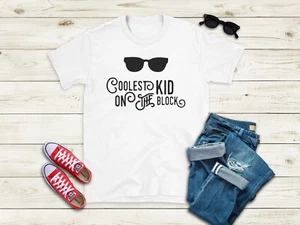 Coolest Kid on The Block T-shirt Outfit Boys Shirt 2T-3T-4T-5T-6T-XS-S-M-L-XL - Bild 1 von 4