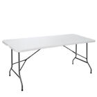 Plastic 3/4/6/8' Folding Table Portable Dining Picnic Party Table W/handle White