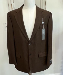Giacca blazer Oscar De La Renta 2O% cashmere 60% lana marrone italiano 44R nuova con etichetta - Foto 1 di 9