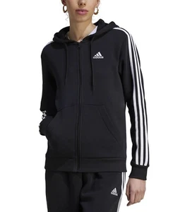 Women's Adidas Essentials 3-Stripes Full-Zip Fleece Hoodie Sz xs - Picture 1 of 1