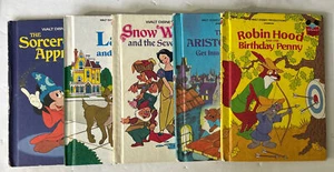 Vintage Lot Of 5 Disney’s Wonderful World of Reading Picture Books 70’s-80’s - Picture 1 of 9