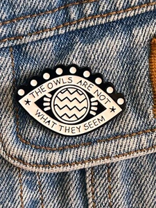 Twin Peaks - Die Eulen sind nicht, was sie scheinen - Emaille Pin / Abzeichen - hervorragender Zustand - Bild 1 von 4