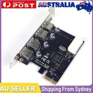 USB3.0 Riser PCIE Expansion Card 4 Ports PCI Express High-speed Computer Adapter - Picture 1 of 10