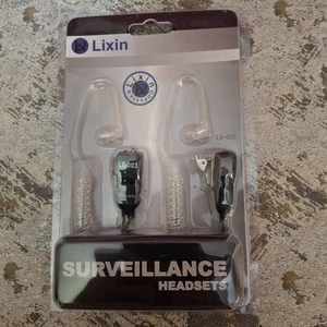 Lixin LX-003 Surveillance Headsets 2-Pack Earpiece Inline VOX-PTT Switch w/ Clip - Picture 1 of 7