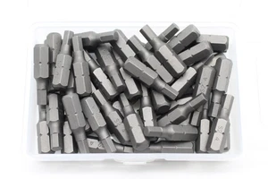 TMAX 50 pc 1" H-4 Hex 4mm Screwdriver Insert Bits Hex Shank with Security Slot - Picture 1 of 3