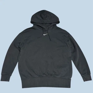 NIKE Center Swoosh Hoodie Mens Small Classic Black Pullover Baggy Y2K Vintage - Picture 1 of 6