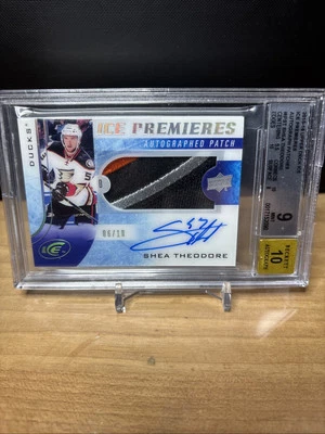 2015-16 UD Ice Premieres Autograph Patches Shea Theodore /10 - Image 1 of 3