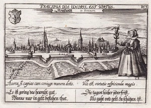 Stralsund Mecklenburg-Vorpommern Mar Báltico Grabado En Cobre Meisner 1630 - Imagen 1 de 1