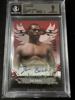 2010 Leaf MMA красный - автографы Джон Джонс #AU-JJ1 (AU) BGS 9 - Изображение 1 из 2