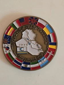 Rare Opertion IRAQI FREEDOM, Camp Liberty, Iraq Military Challenge Coin - Picture 1 of 6