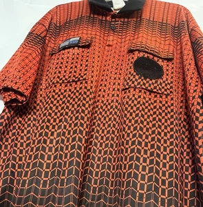 NISOA College Soccer Referee Jersey Orange Referee Uniform Short Sleeve X-LARGE - Picture 1 of 7