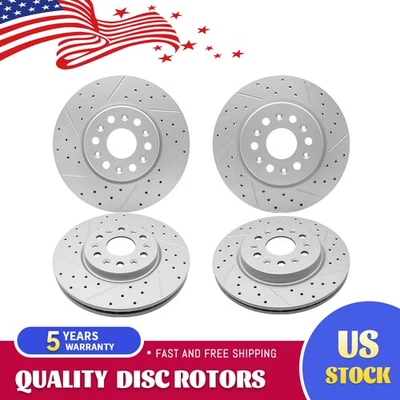 Передние и задние перфорированные дисковые тормозные диски для Chevy Traverse GMC Acadia Buick Enclave - Изображение 1 из 4