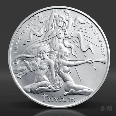 2025 - 1 oz .999 Fine Silver Round Silver Shield Trivium Girls Silver Shield BU - Image 1 of 3