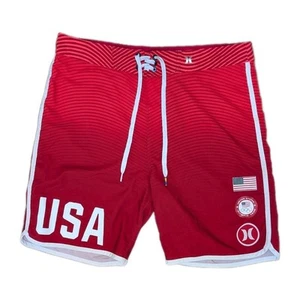 Talla 32 - HURLEY x EQUIPO OLÍMPICO DE EE. UU. Hombres Bañador PHANTOM BOARD SHORTS - Imagen 1 de 12