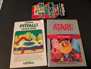 Manuales Atari X2 1981-82 - ¡Ms Pac Man & Pitfall! + Catálogo Videojuegos Activision - Imagen 1 de 4