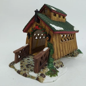 Weihnachtsmann Werkbank Porzellan überdachte Brücke Weihnachtsdorf Zubehör Figur - Bild 1 von 17