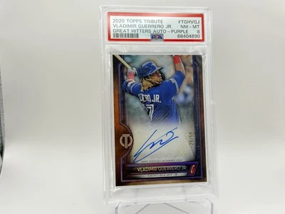2020 Topps Tribute - Great Hitters AUTO Purple Vladimir Guerrero Jr #TGH-VGJ /50 - Image 1 of 2