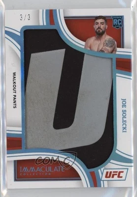 2023 Panini Immaculate UFC Walkout Pants Prime /3 Joe Solecki #JM-JSL Rookie RC - Image 1 of 2