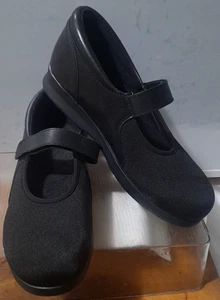 Drew Scarpa Donna Bloom II Mary Jane Nera Lthr/Elastica Taglia 8,5WW - Foto 1 di 11