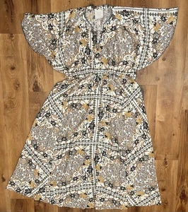 EUC Johnny Was Jade Cruz Maxi Dress XL Silk $650 Summer Spring Kimono Long Party - Picture 1 of 9