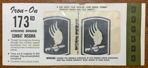 RARE Vietnam Era Army 173rd Airborne Brigade Combat Insignia Iron-On Ken Nolan - Picture 1 of 3