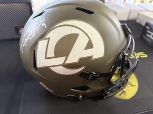 Matthew Stafford Auto Full Size Helmet  Salute To Service Fanatics Authentic - Picture 1 of 7
