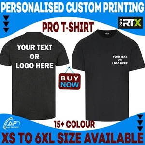 Personalised Custom Printed Pro RTX T-Shirt Casual Workwear Uniform Outdoor - Picture 1 of 18