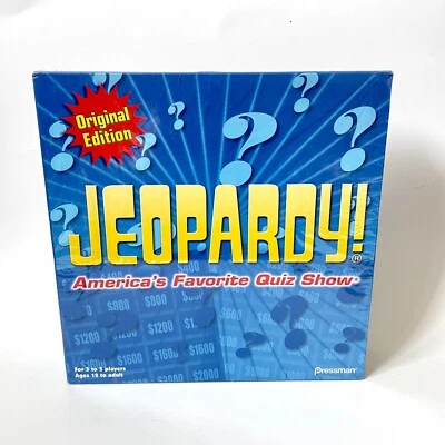 Vintage Jeopardy Pressman Toy Trivia Board Game TV Quiz Show, SEALED Minor wear - Image 1 of 4