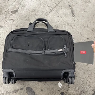 Tumi Deluxe 4 Wheeled Laptop Case Brief - Alpha 3 - Nylon - Needs Cleaned. - Image 1 of 4
