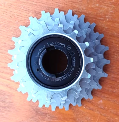 NOS Vintage Suntour Pro-Comp Ultra 6 Speed Freewheel 14-15-17-19-21-23 Silver - Image 1 of 4