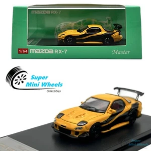 Master 1:64 Mazda RX-7 (Yellow/Black) Diecast Model Car - Picture 1 of 7