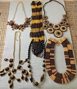 Vintage Monet, Paparazzi, Black And Gold Mixed Jewelry Lot - Picture 1 of 22