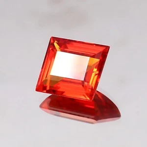Natural Flawless Ceylon Orange Fanta Sapphire Emerald Cut Loose Gemstone 5.70 Ct - Picture 1 of 8