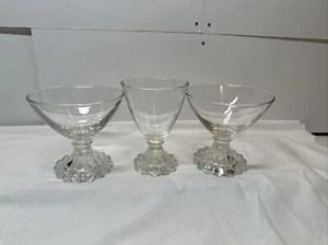 Vintage Lot Of 3 Anchor Hocking Bubble Foot Champagne/Tall Sherbert Glasses - Picture 1 of 9